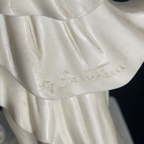 Vintage A. Santini Signed Wolfgang Amadeus MOZART 9" Tall White Resin Figurine - Picture 7 of 16